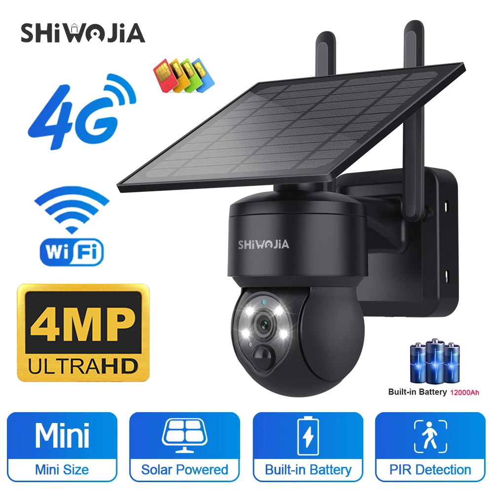 Camera Solar Wireless - SHIWOJIA WIFI اللاسلكية PTZ كاميرا تعمل