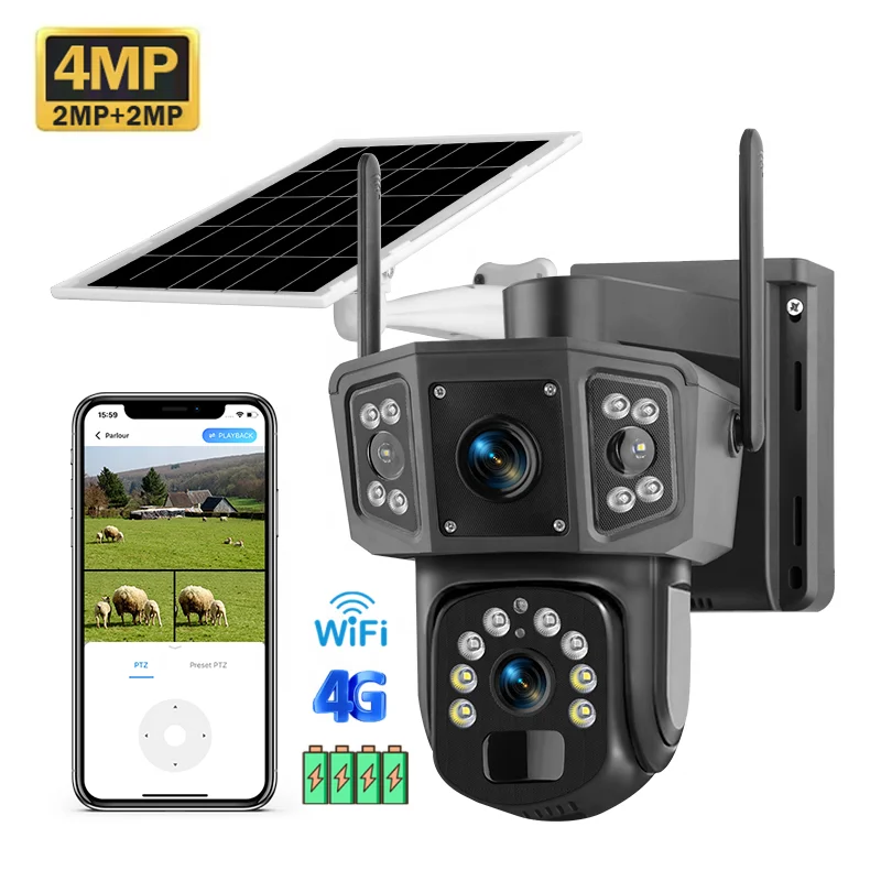 Camera Solar Wireless - كاميرا مراقبة لاسلكية V380 Pro بدقة