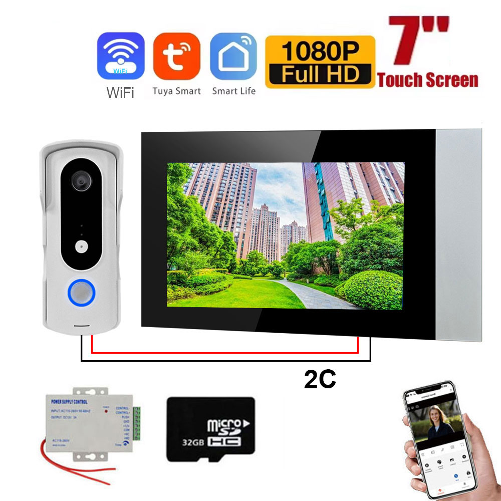 Home Security Cameras Uk - 2 سلك المنزل الذكي تويا واي