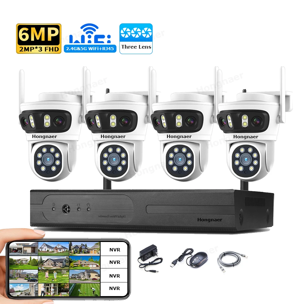 Home Security And Camera System - نظام كاميرات مراقبة منزلية لاسلكية Hongnaer