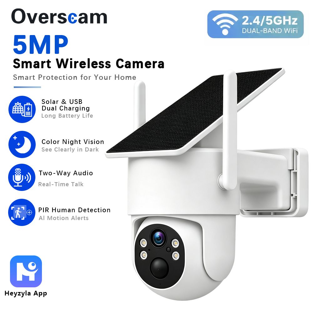 Home Security Gadgets - كاميرا PTZ تعمل بالطاقة الشمسية بدقة