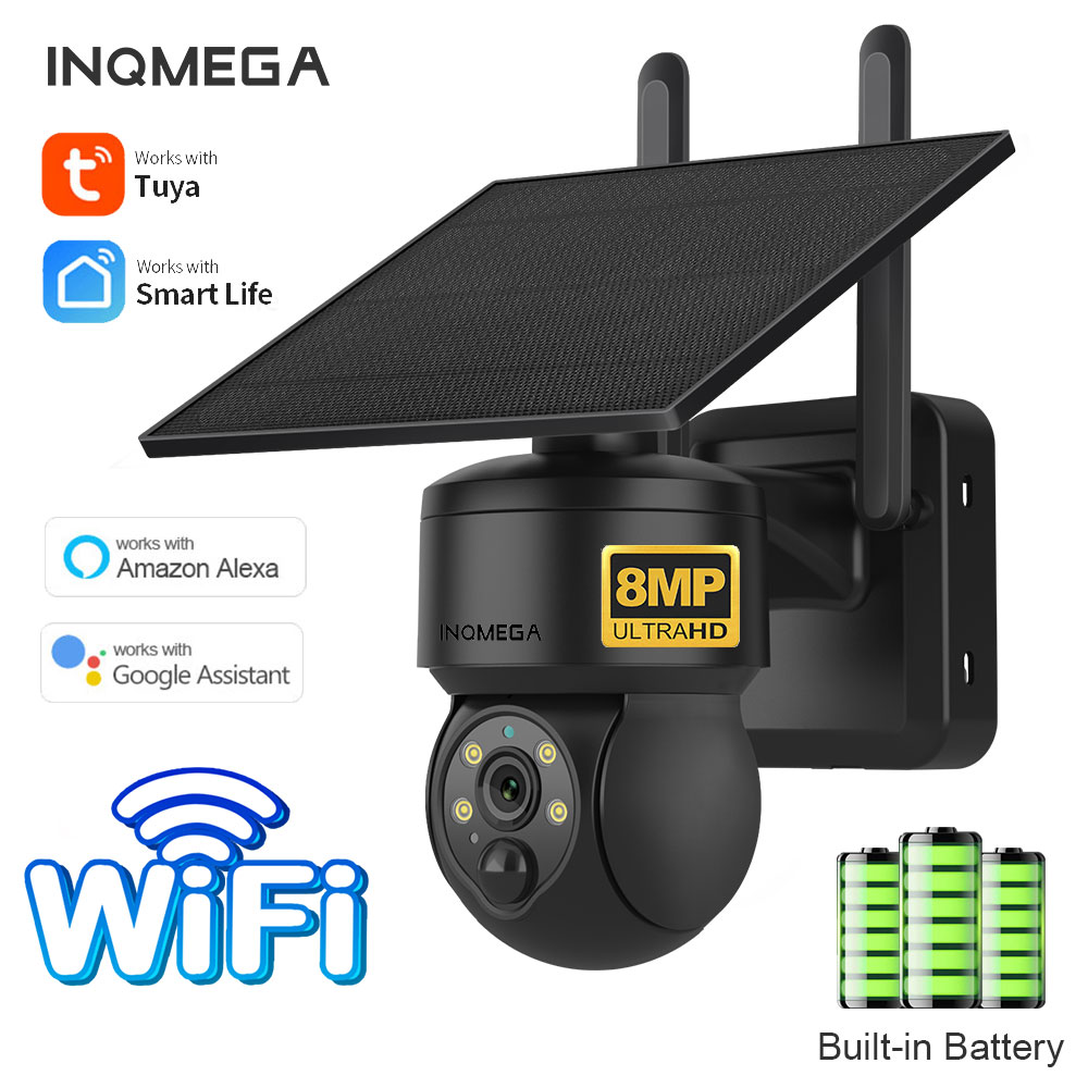 Camera Solar Wireless - كاميرا INQMEGA 8MP TUYA الشمسية كشف