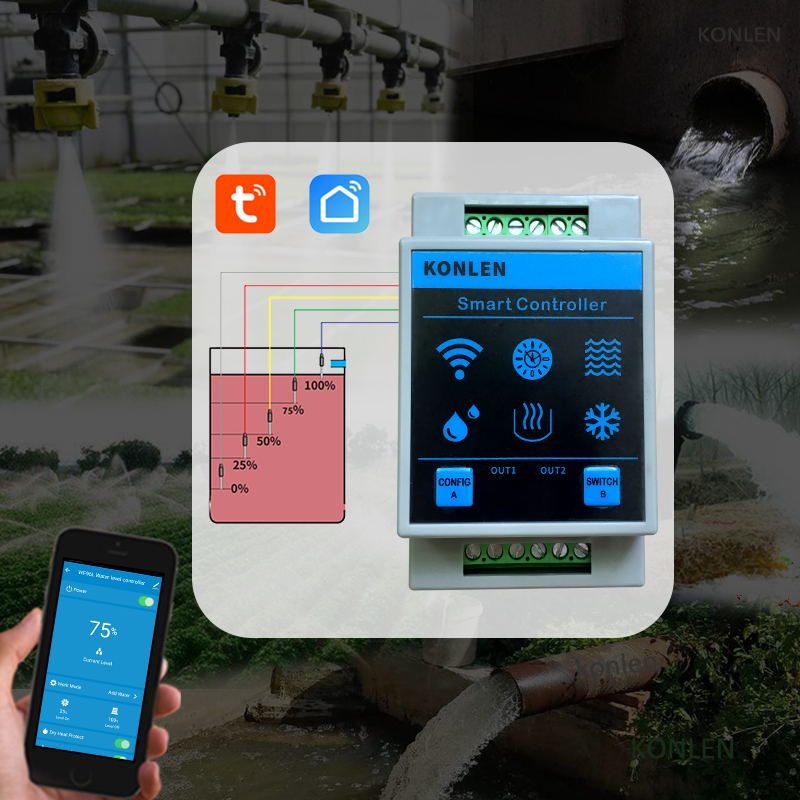 KONLEN Tuya مستشعر مستوى الميا - مراجعة Home Security Gadgets وسعره
