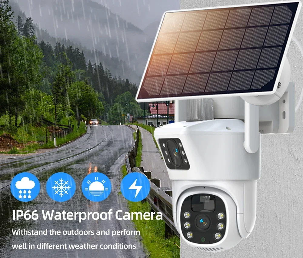 نظام كاميرا CCTV شمسي بعدسة مز - مراجعة Camera Solar Wireless وسعره