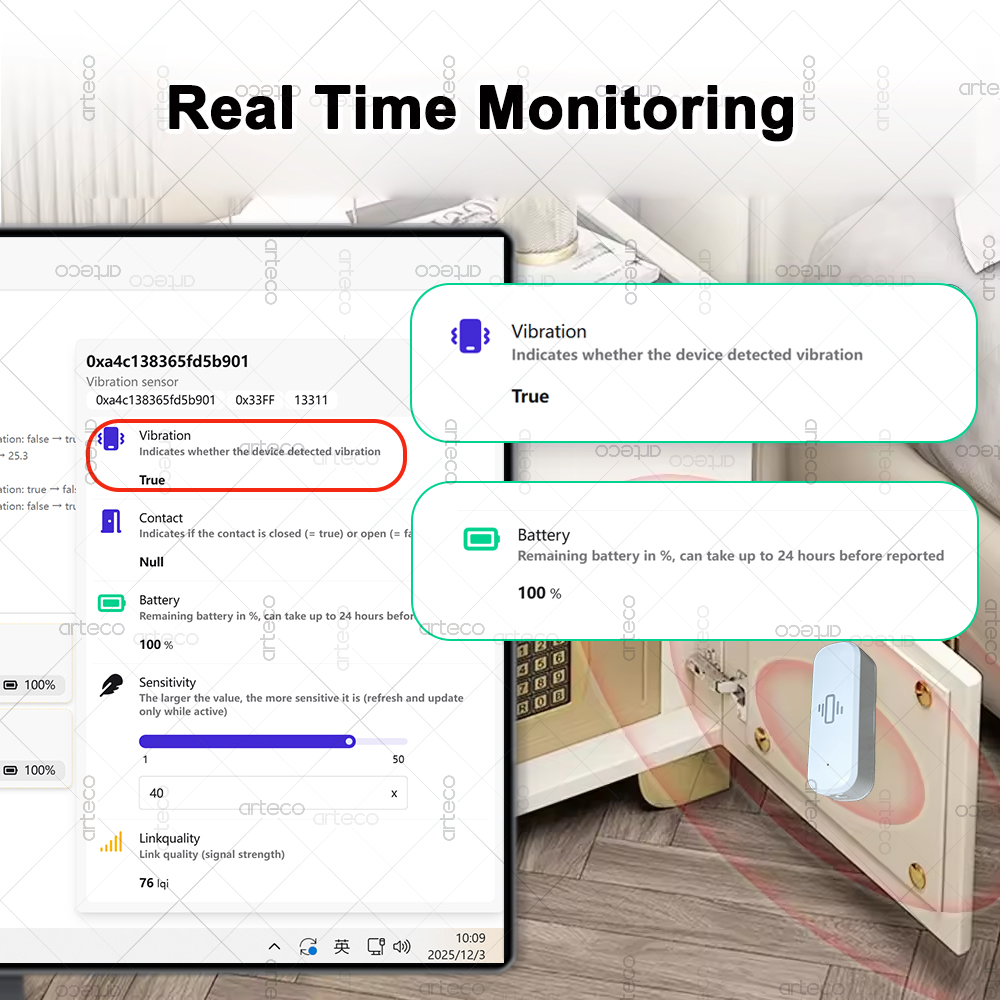 الذكية زيجبي 3.0 مستشعر الاهتز - مراجعة Home Security Device وسعره