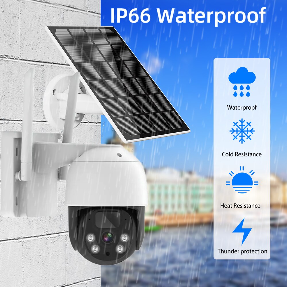 نظام كاميرات مراقبة لاسلكي 5 م - مراجعة Camera Solar Wireless وسعره