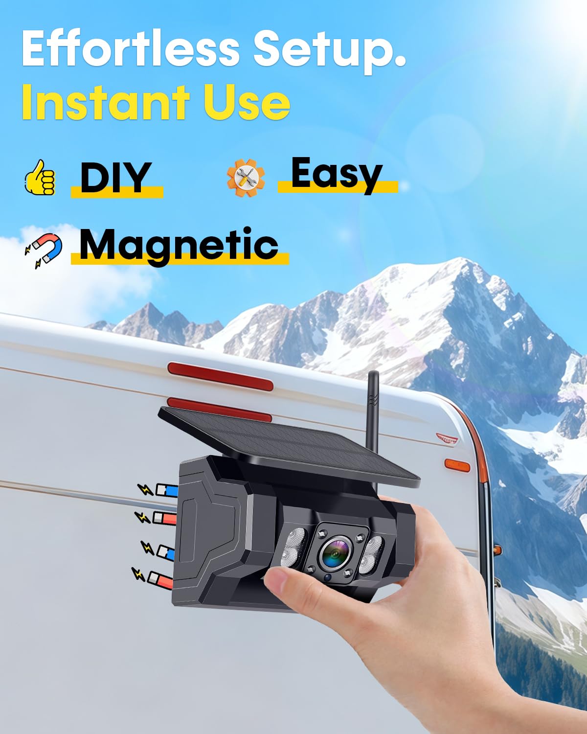كاميرا خلفية لاسلكية مزدوجة مق - مراجعة Camera Solar Wireless وسعره