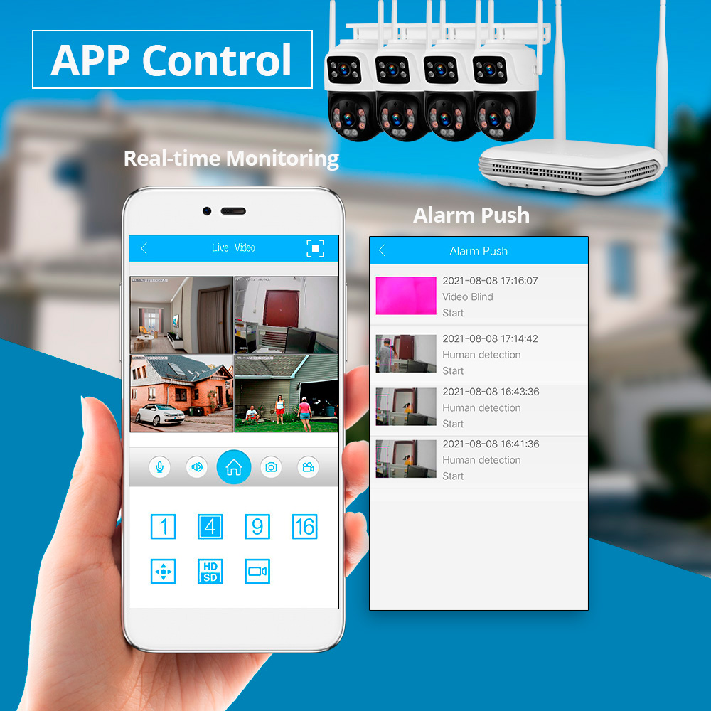 KERUI للماء 6MP HD اللاسلكية ع - مراجعة Home Security And Camera System وسعره