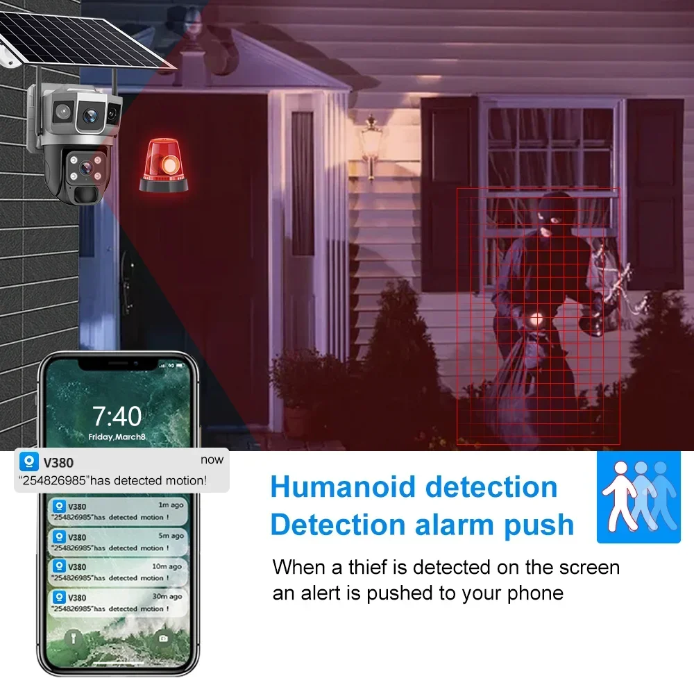 كاميرا V380 بدقة 4K مع 3 شاشات - مراجعة Home Security Gadgets وسعره