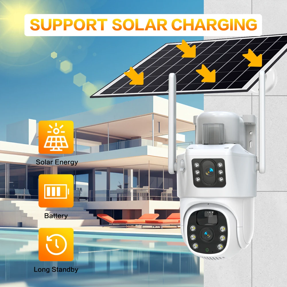 نظام تتبع تلقائي للمراقبة بالف - مراجعة Camera Solar Wireless وسعره