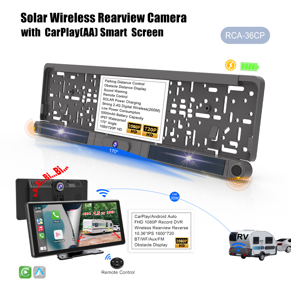 شاشة ملاحة محمولة لاسلكية 10.3 - مراجعة Camera Solar Wireless وسعره