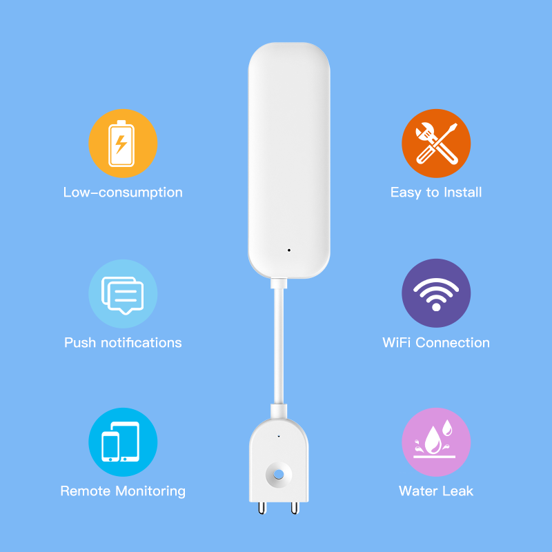 Tuya WiFi زيجبي استشعار المياه - مراجعة Home Security Device وسعره