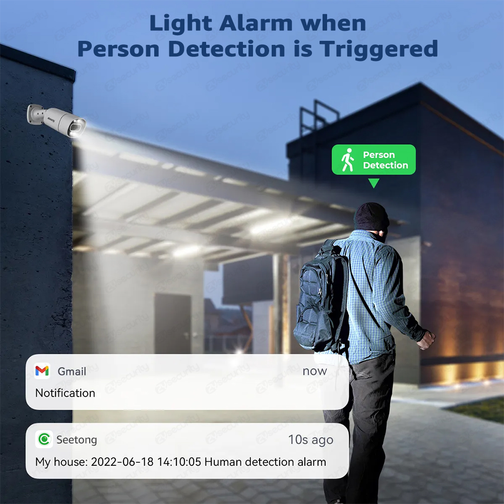 نظام كاميرات أمان 4K PoE مع جه - مراجعة Home Security And Camera System وسعره